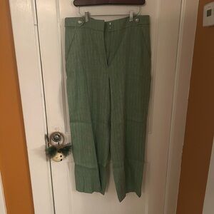 Veronica Beard Isley Pant in Green. Size 12.